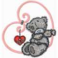 Bear My Love machine embroidery design